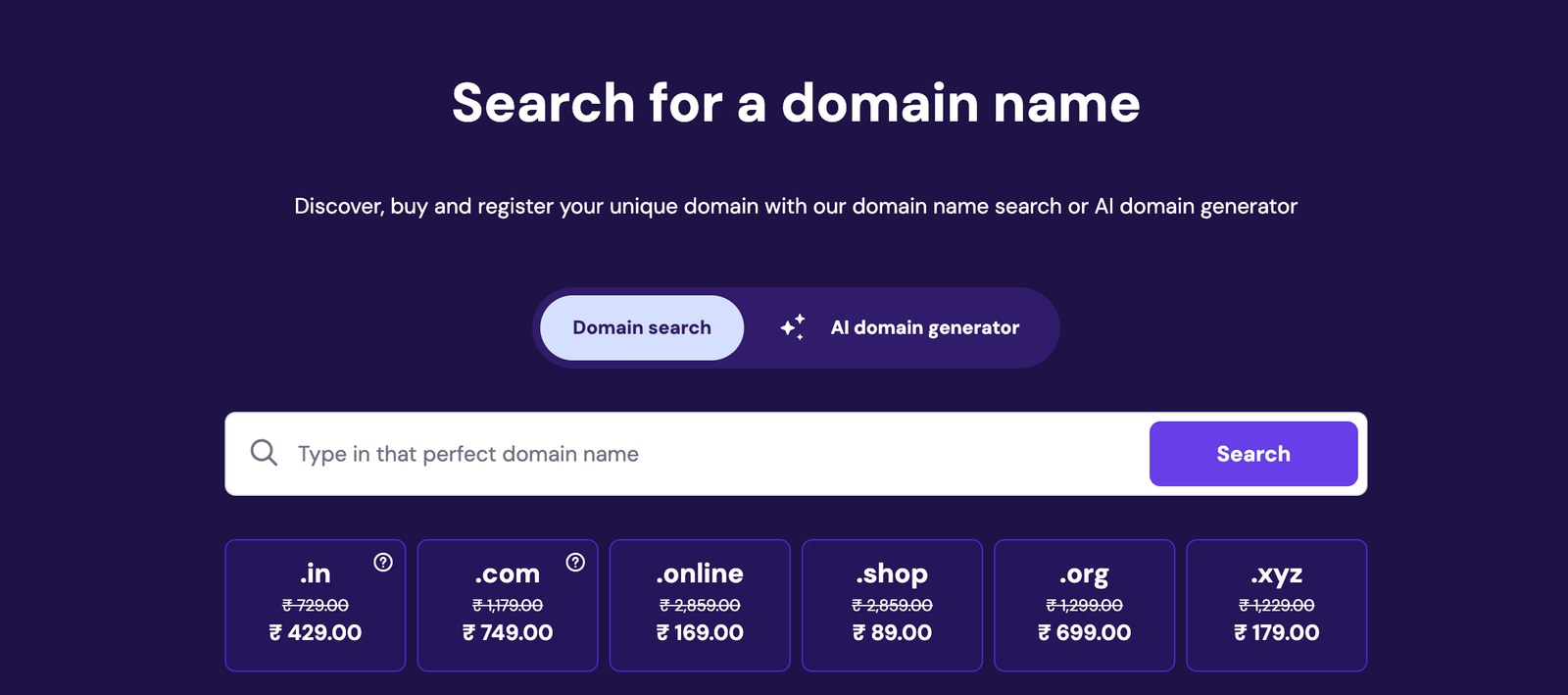 how to purchase a domain
